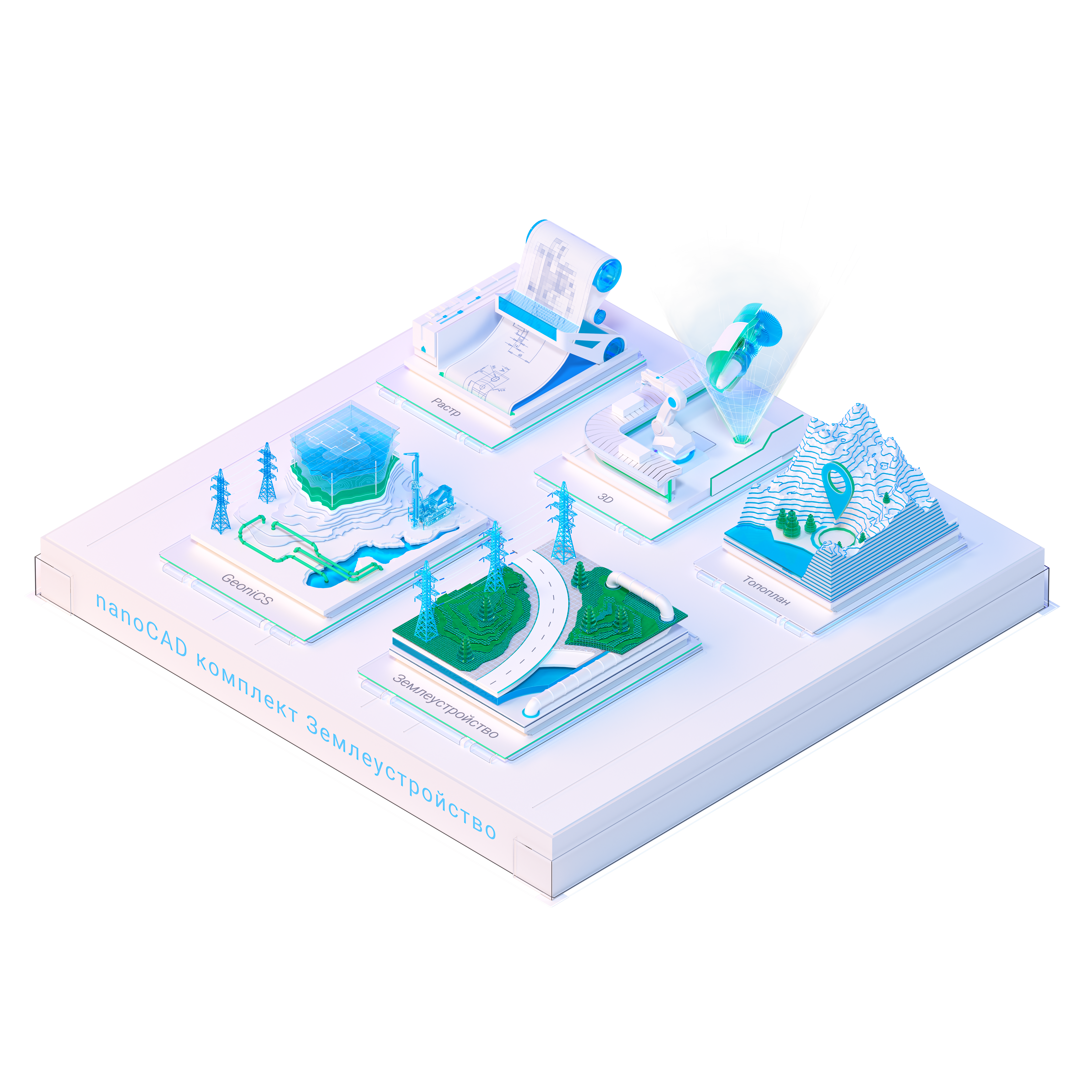 nanoCAD комплект Землеустройство