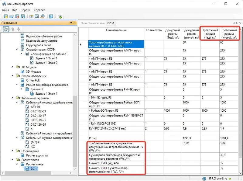 Свойства приборов и устройств и отчет по расчету аккумуляторных батарей резервированных источников питания